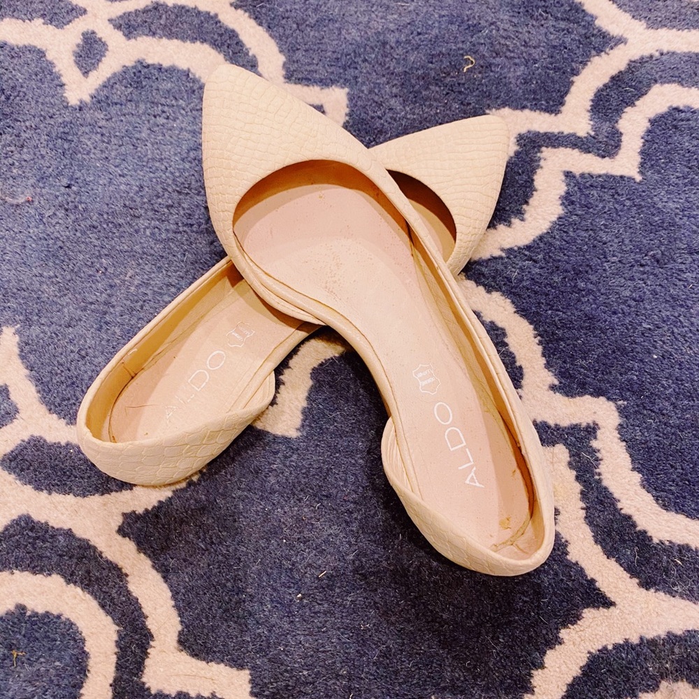 Aldo white flats